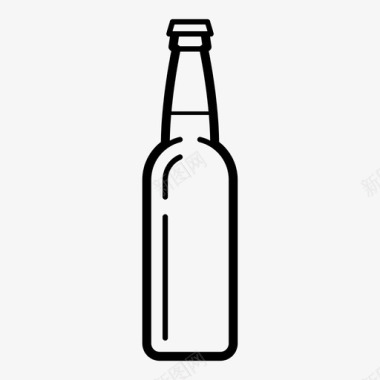 酒书法啤酒瓶酒饮料图标图标