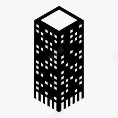 城市高楼建筑城市图标图标