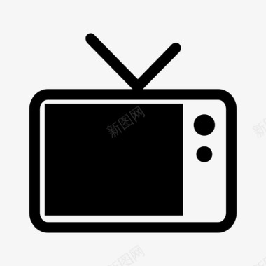 韩国复古电视电子产品复古电视图标图标