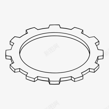 齿轮三维等轴测图标图标