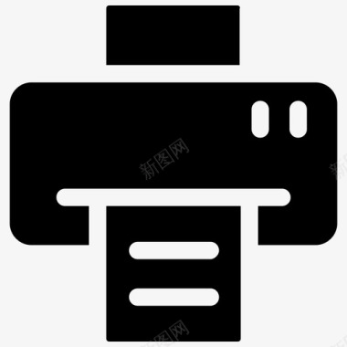 喷墨背打印机传真机喷墨打印机图标图标