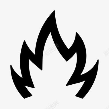 火焰圈素材火焰燃烧热图标图标