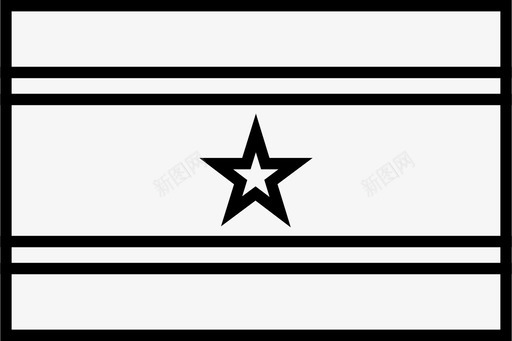 矩形苏里南国家旗帜图标图标