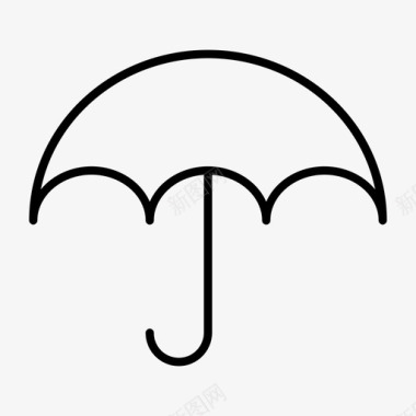 伞开伞下雨图标图标