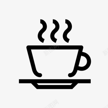 冬季热饮热饮咖啡杯子图标图标