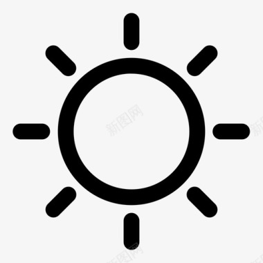 太阳烈日光线图标图标
