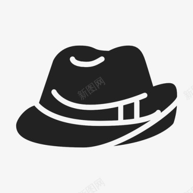 帽子侦探复古帽子图标图标