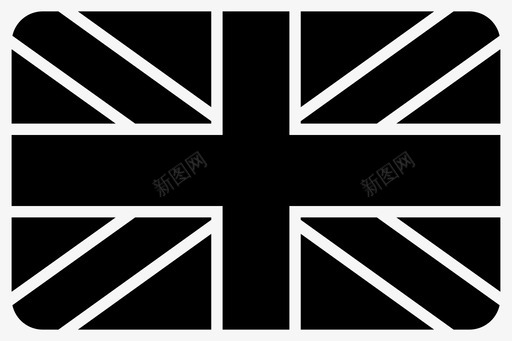 矩形英国国旗联合杰克图标图标
