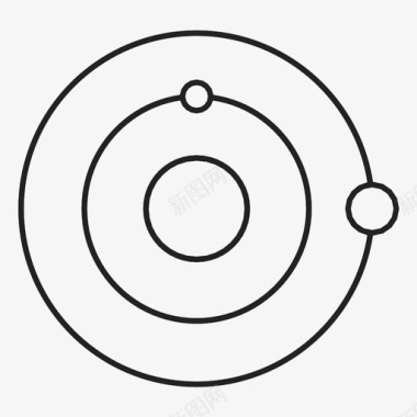 轨道圆形行星图标图标