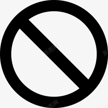 禁止标志禁止游泳池标志图标图标