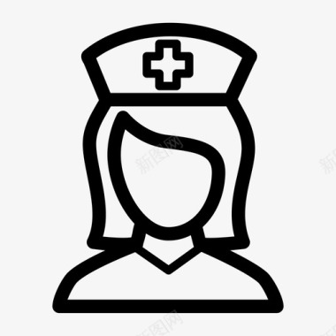 护士护士助理女护士图标图标