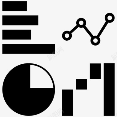 黑色信息图表图表业务数据图标图标