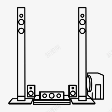 低音充满扬声器音响系统高保真扬声器扬声器图标图标