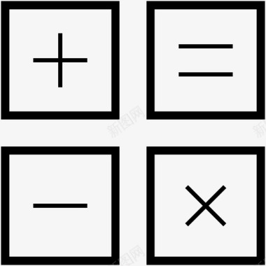 数学数字树木计算器会计计算图标图标