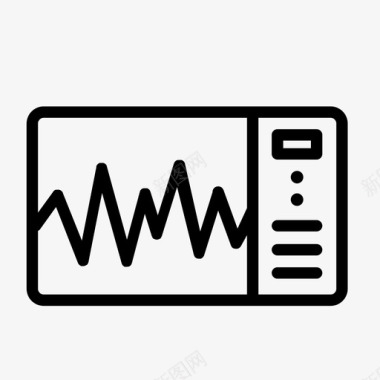 粉色心电图心电图健康心脏图标图标