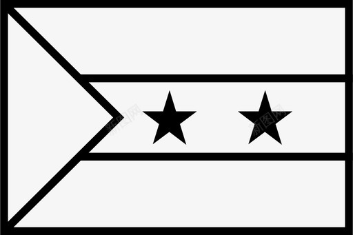 矩形圣多美和普林西比国家旗帜图标图标
