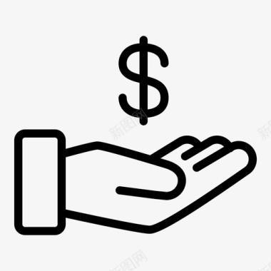 火焰美元图标收入现金美元图标图标