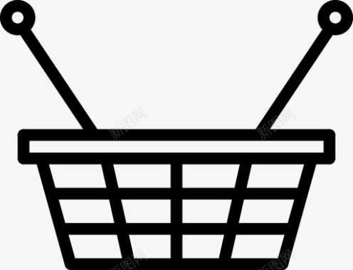 购物篮运营商电子商务图标图标