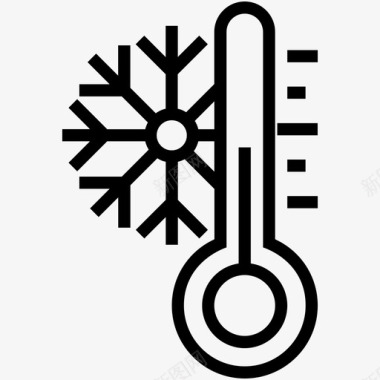 天气寒冷低温寒冷天气霜冻图标图标