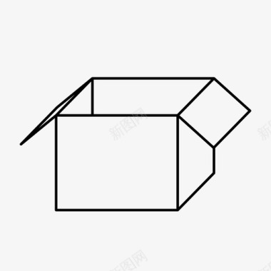 送货箱空盒邮寄箱送货图标图标