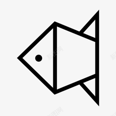 折纸鱼折纸动物图标图标