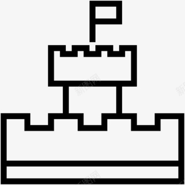 防御堡垒学院大楼城堡堡垒图标图标