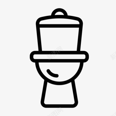 卫生间家用抽水马桶图标图标