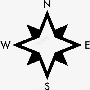 风之星符号工具和器具军事战略的要点图标图标