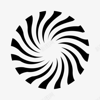 抽象抽象的圆元素螺旋图标图标