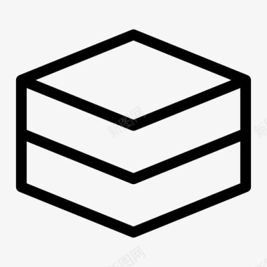 盒子分层盒子立方体图标图标