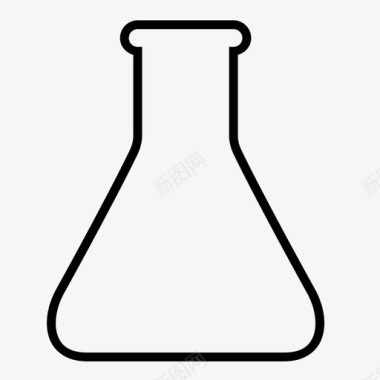 实验室实验锥形瓶烧杯玻璃图标图标