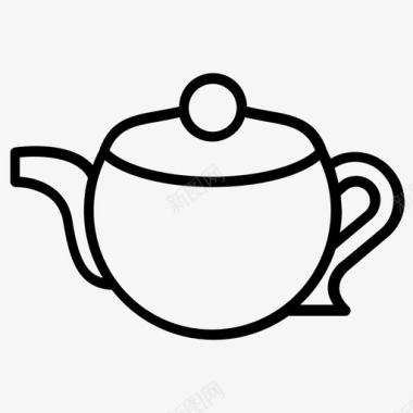 餐厅茶壶饮料餐厅图标图标