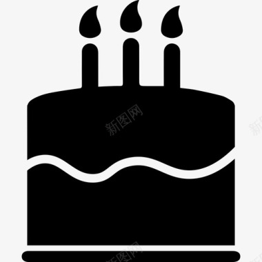 蜡烛生日蛋糕蜡烛生日快乐图标图标