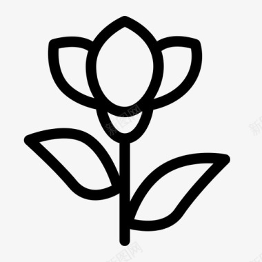 郁金香花花束图标图标