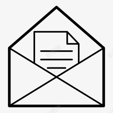 打开锁邮件信件打开邮件图标图标