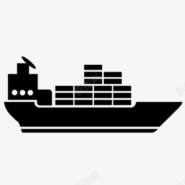 货船工业港口图标图标