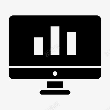 pc版条形图监视器计算机屏幕监视器dekstop图标图标