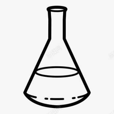 闪光erlenmeyer烧瓶烧杯化学图标图标