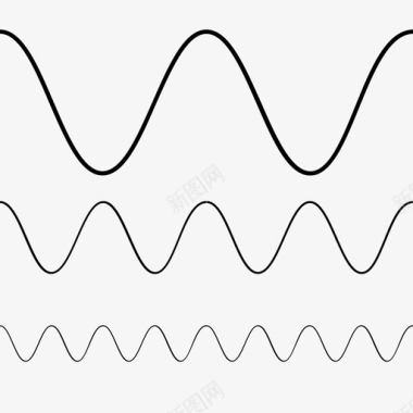 正弦波正弦波能量频率图标图标