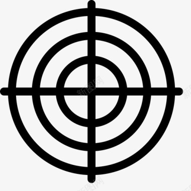 圆点十字准线瞄准射箭图标图标