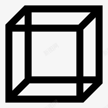 多彩方形立方体三维长方体图标图标