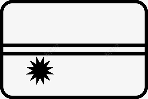 太平洋瑙鲁国家国旗图标图标