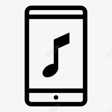 智能手机音乐音频音乐音符图标图标