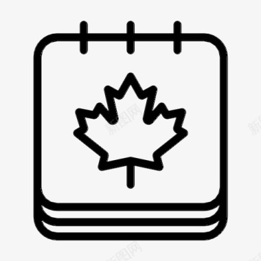 感恩节日历加拿大图标图标