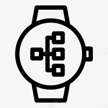 异形结构smartwatch工作流图表层次结构图标图标