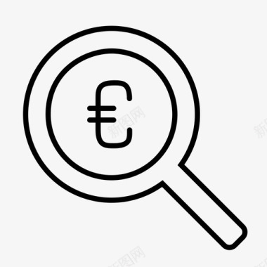 火焰欧元图标搜索资金欧元查找图标图标