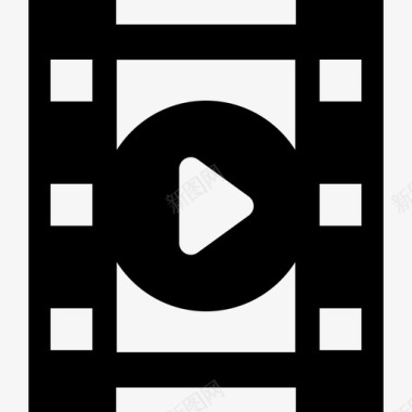照片播放电影符号的电影带照片界面电影图标图标