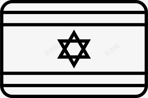 矩形以色列亚洲国家图标图标