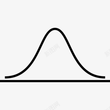 钟形曲线数学概率图标图标
