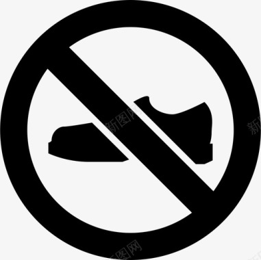 鞋海报背景无鞋禁止拖鞋图标图标
